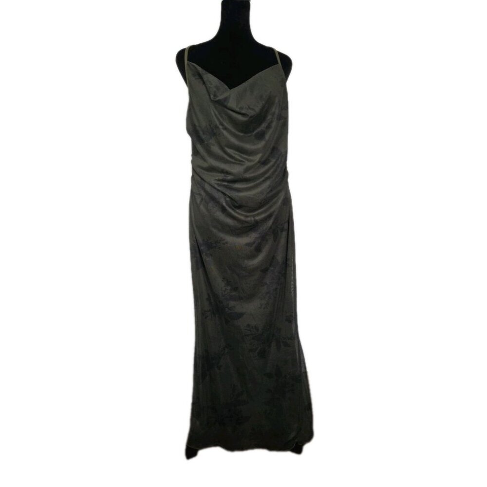 Romwe NWT Dress Fairycore Whims goth Green Black Mesh Cami Slip Small XL - Picture 2 of 8